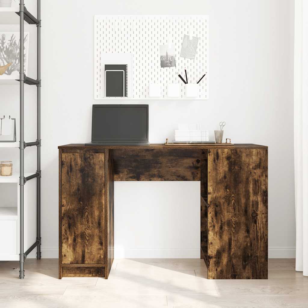 Bureau chêne fumé 120x42x76 cm bois d'ingénierie - XIOS