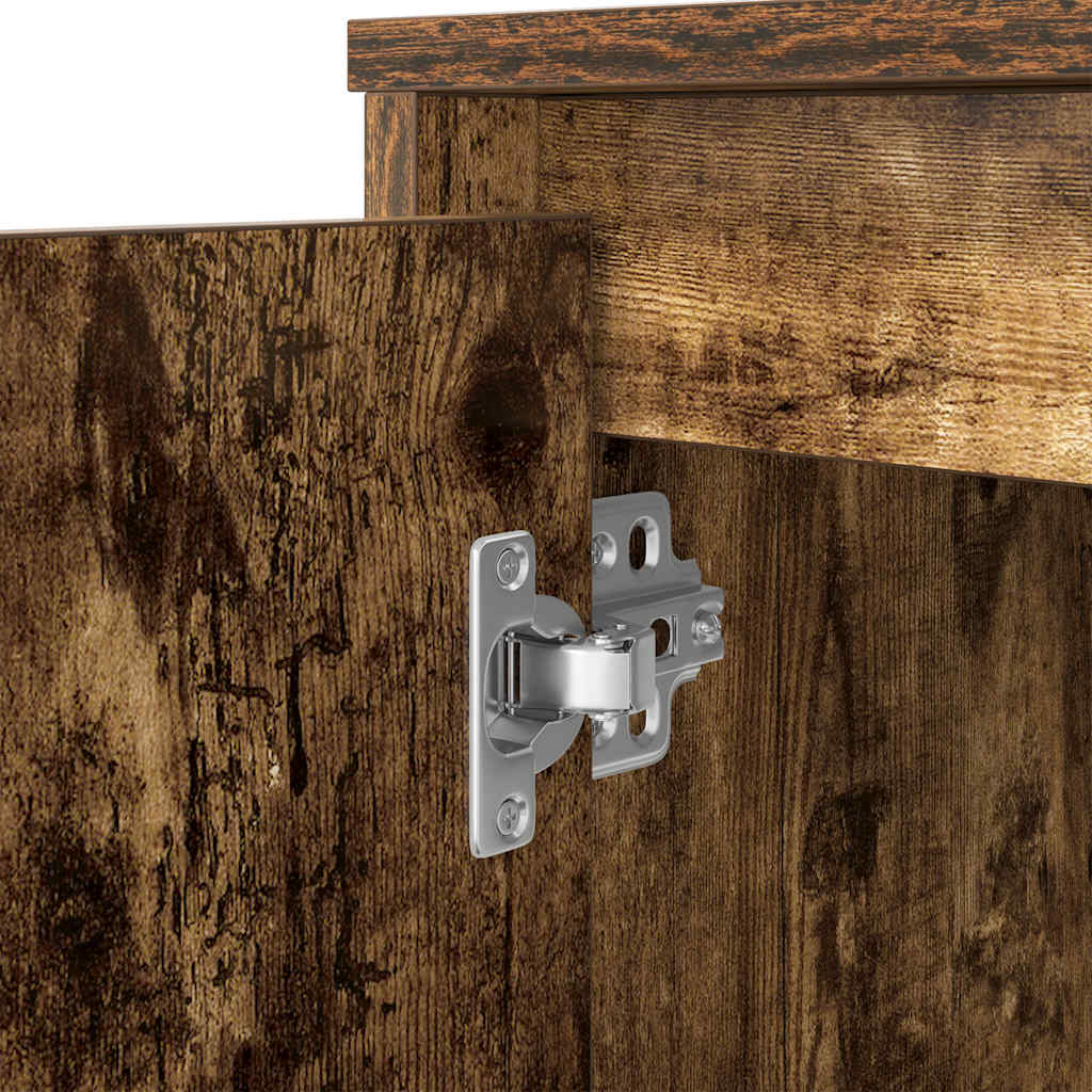 Bureau chêne fumé 120x42x76 cm bois d'ingénierie - XIOS