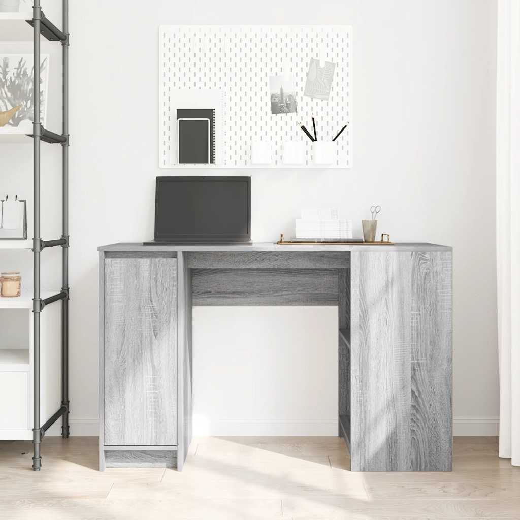 Bureau sonoma gris 120x42x76 cm bois d'ingénierie - XIOS