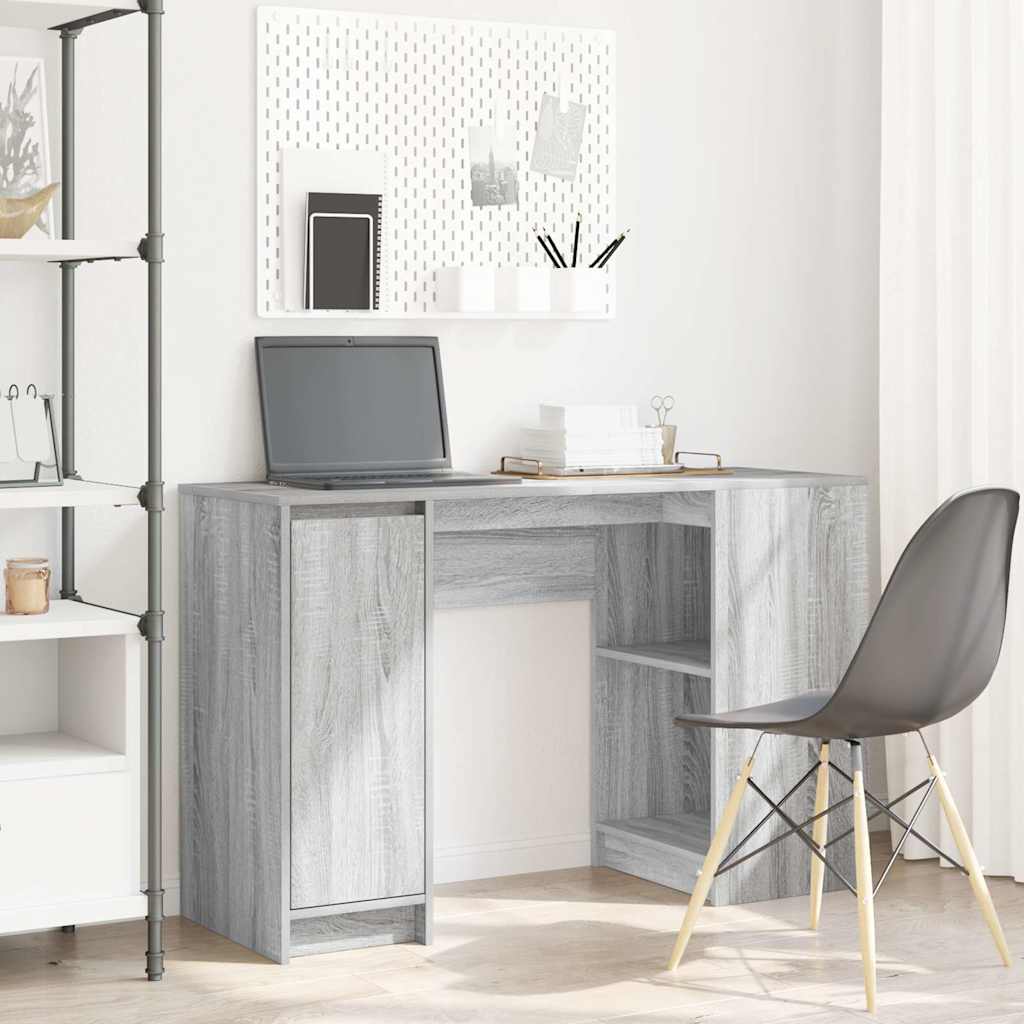 Bureau sonoma gris 120x42x76 cm bois d'ingénierie - XIOS
