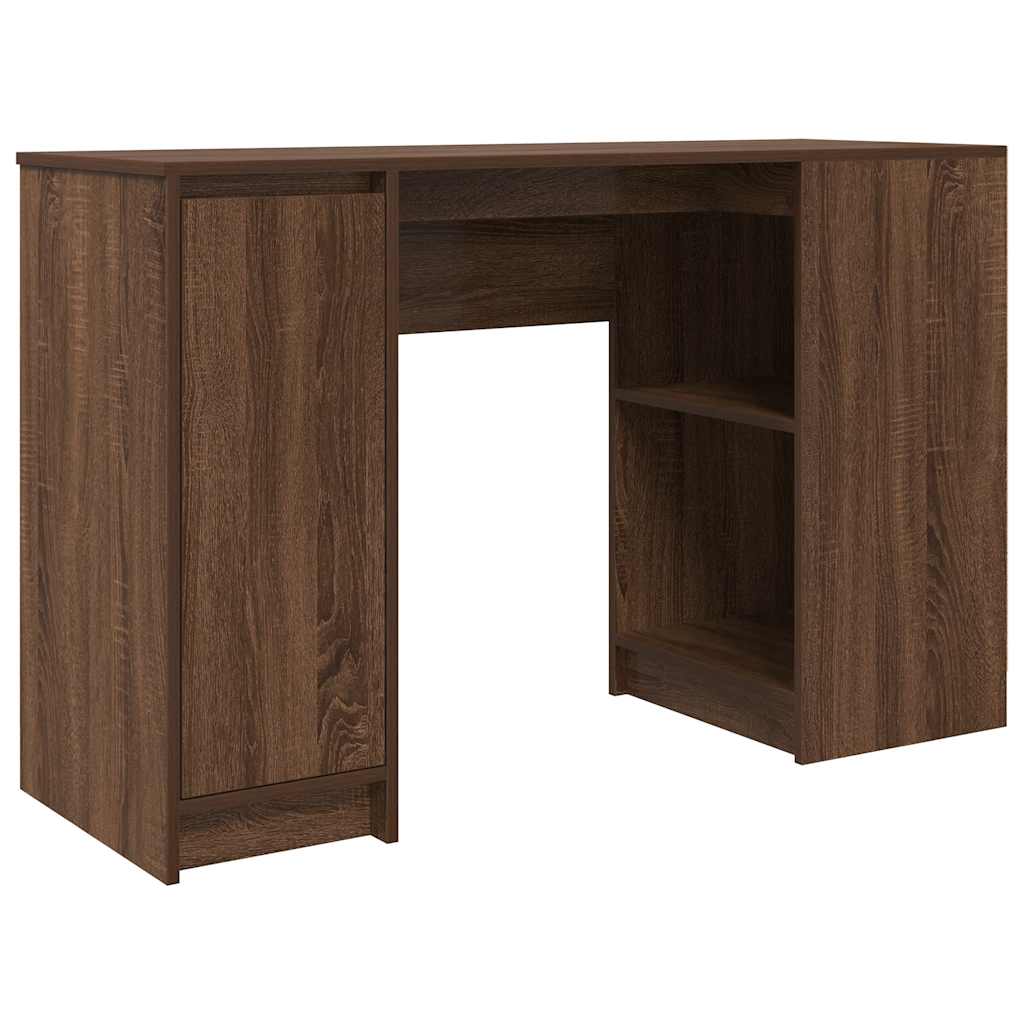 Bureau chêne marron 120x42x76 cm bois d'ingénierie - XIOS