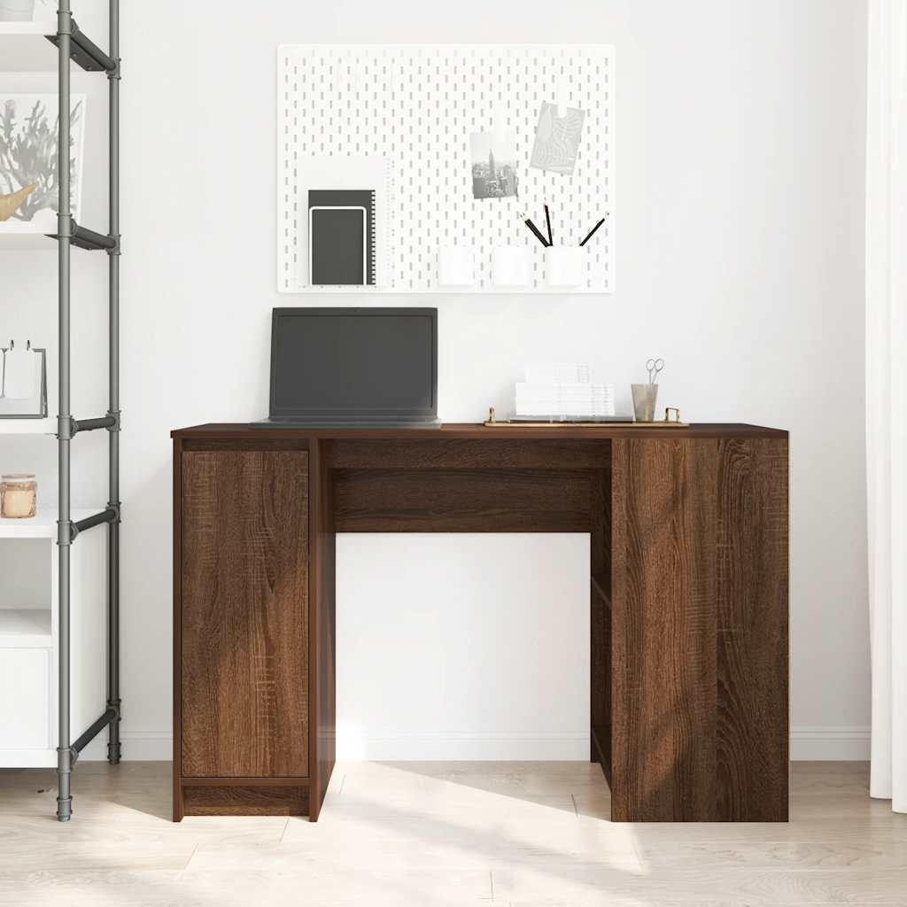 Bureau chêne marron 120x42x76 cm bois d'ingénierie - XIOS