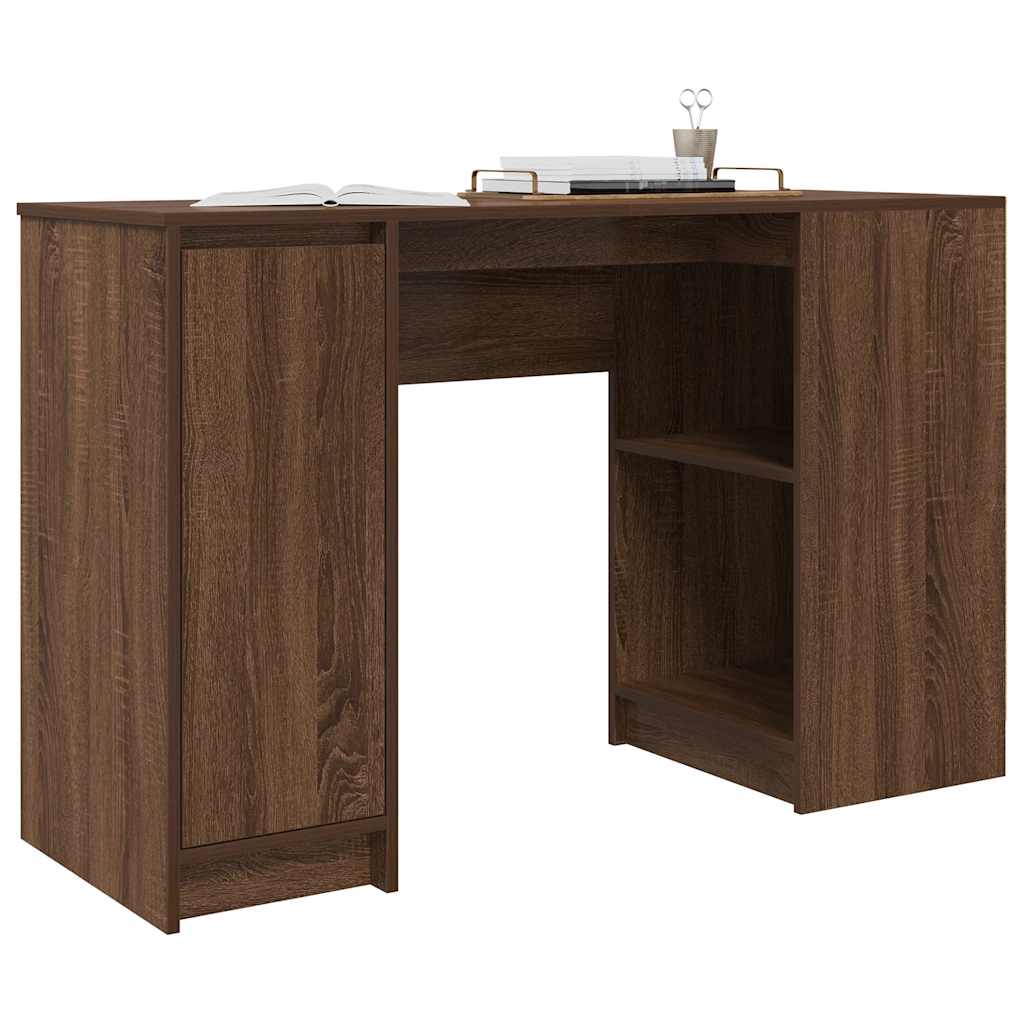 Bureau chêne marron 120x42x76 cm bois d'ingénierie - XIOS
