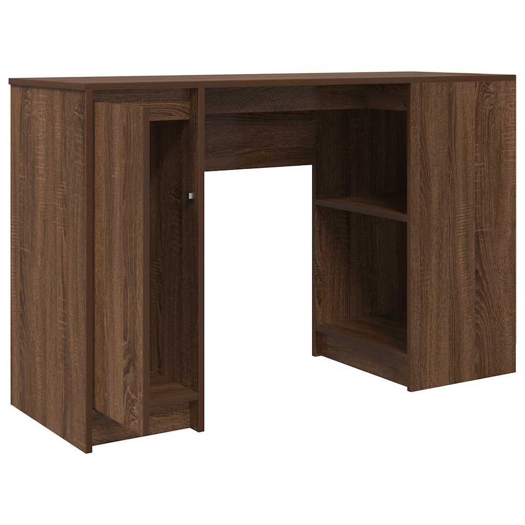 Bureau chêne marron 120x42x76 cm bois d'ingénierie - XIOS