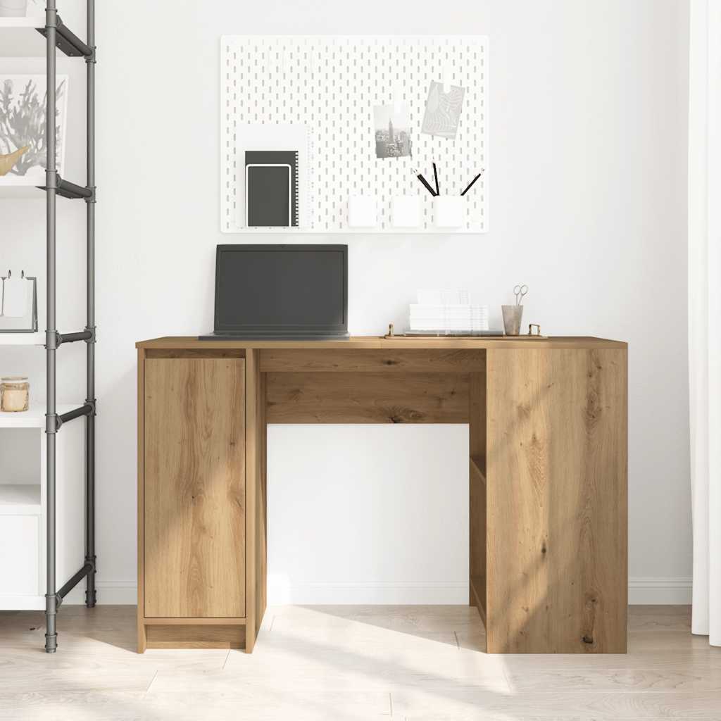 Bureau chêne artisanal 120x42x76 cm bois d'ingénierie - XIOS