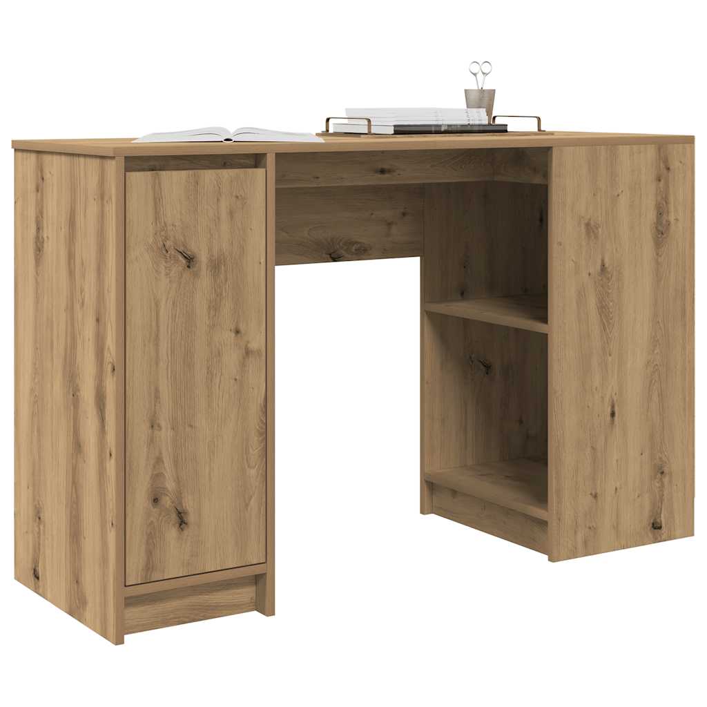 Bureau chêne artisanal 120x42x76 cm bois d'ingénierie - XIOS