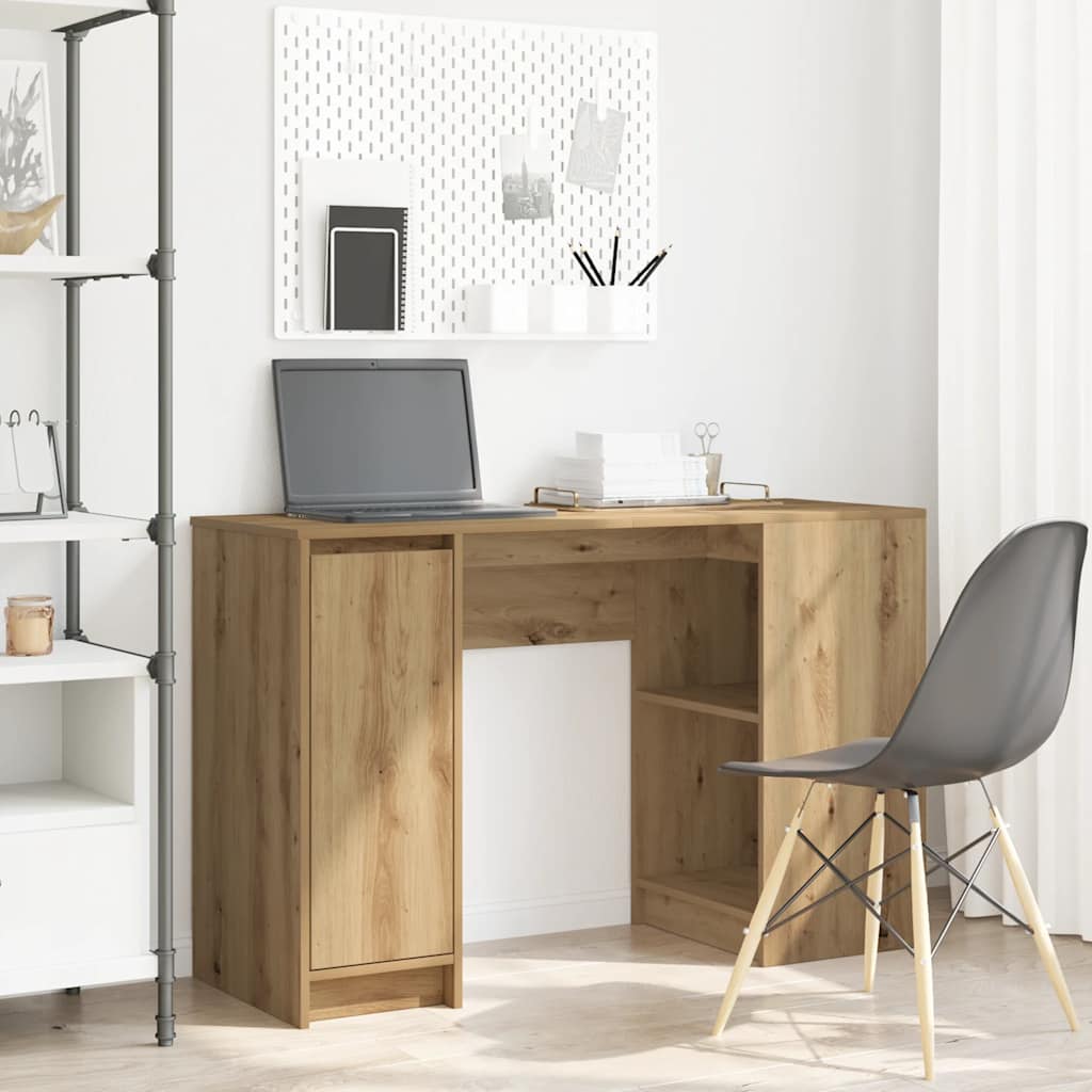 Bureau chêne artisanal 120x42x76 cm bois d'ingénierie - XIOS