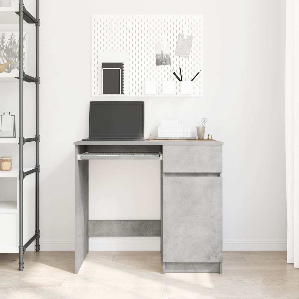 Bureau gris béton 86x49x76 cm bois d'ingénierie - XIOS