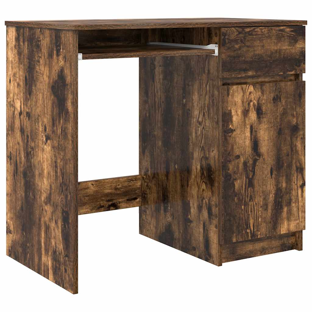 Bureau chêne fumé 86x49x76 cm bois d'ingénierie - XIOS