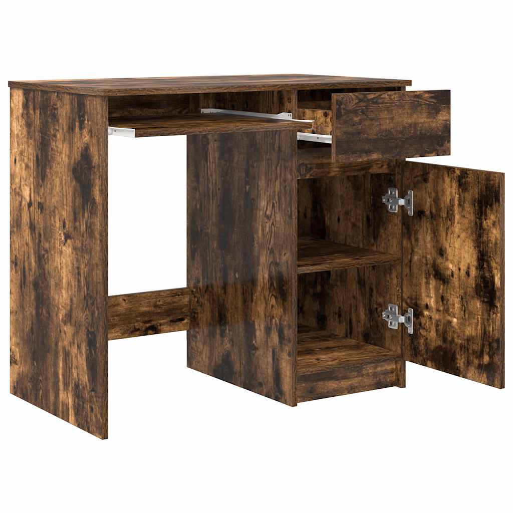 Bureau chêne fumé 86x49x76 cm bois d'ingénierie - XIOS