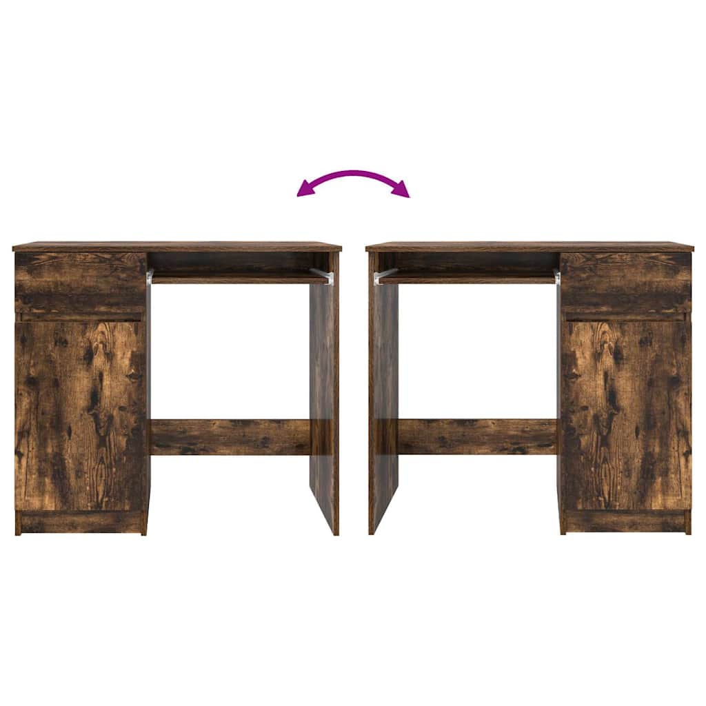 Bureau chêne fumé 86x49x76 cm bois d'ingénierie - XIOS