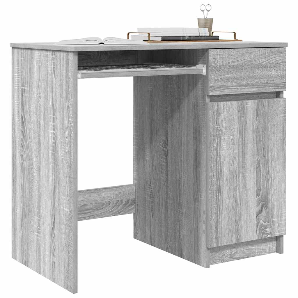 Bureau sonoma gris 86x49x76 cm bois d'ingénierie - XIOS