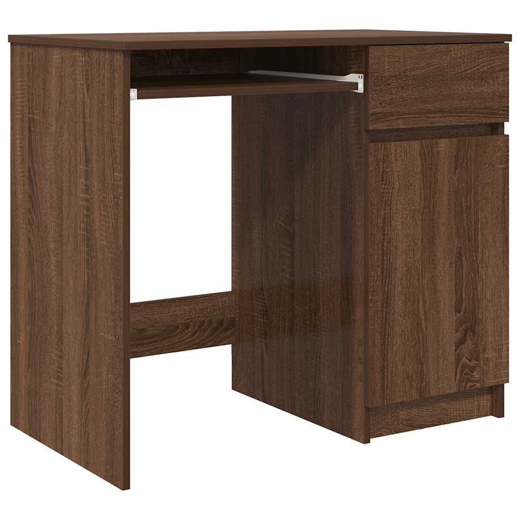 Bureau chêne marron 86x49x76 cm bois d'ingénierie - XIOS
