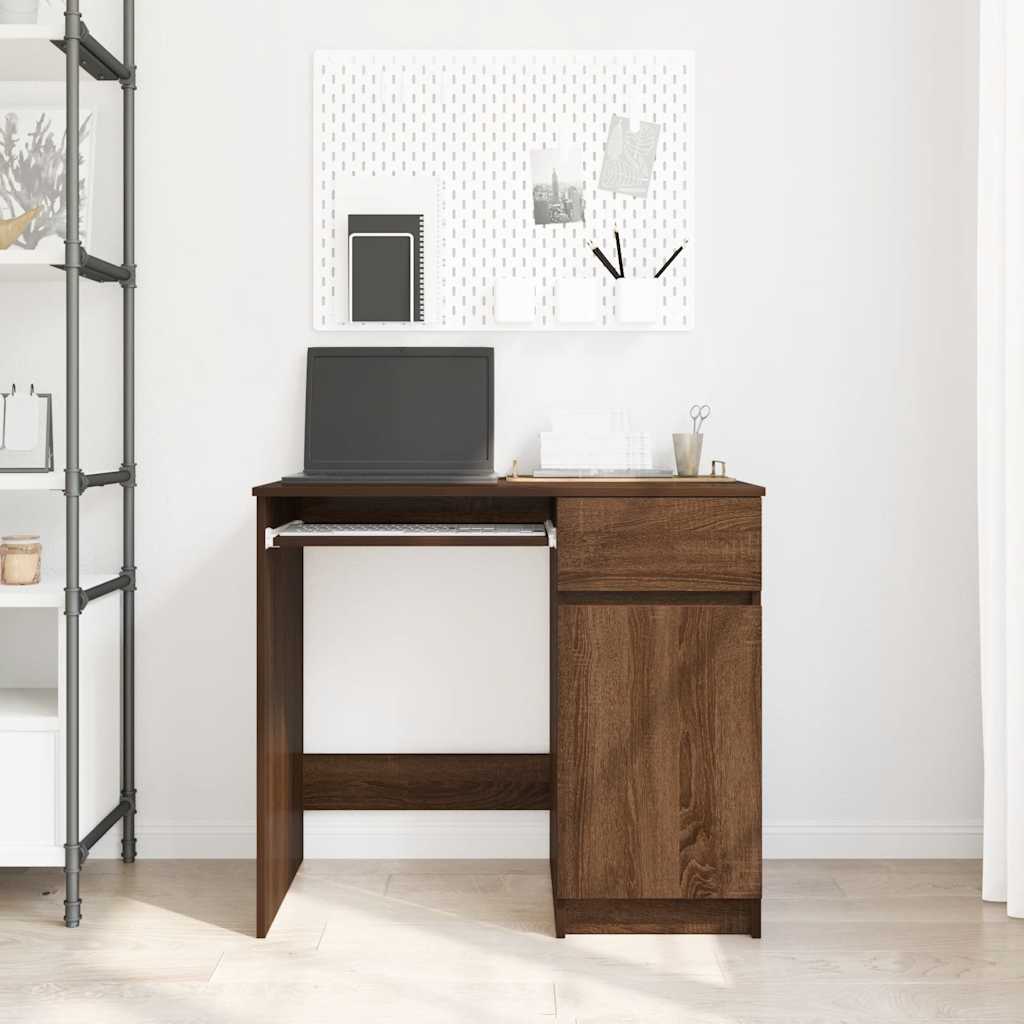 Bureau chêne marron 86x49x76 cm bois d'ingénierie - XIOS