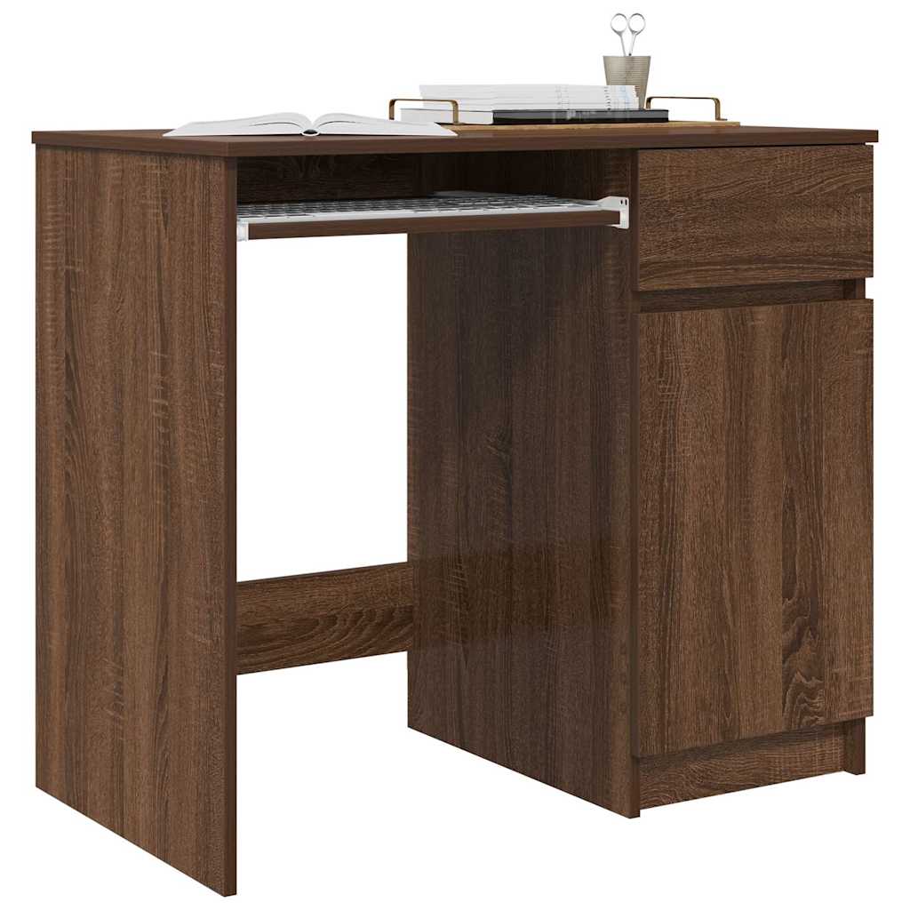 Bureau chêne marron 86x49x76 cm bois d'ingénierie - XIOS