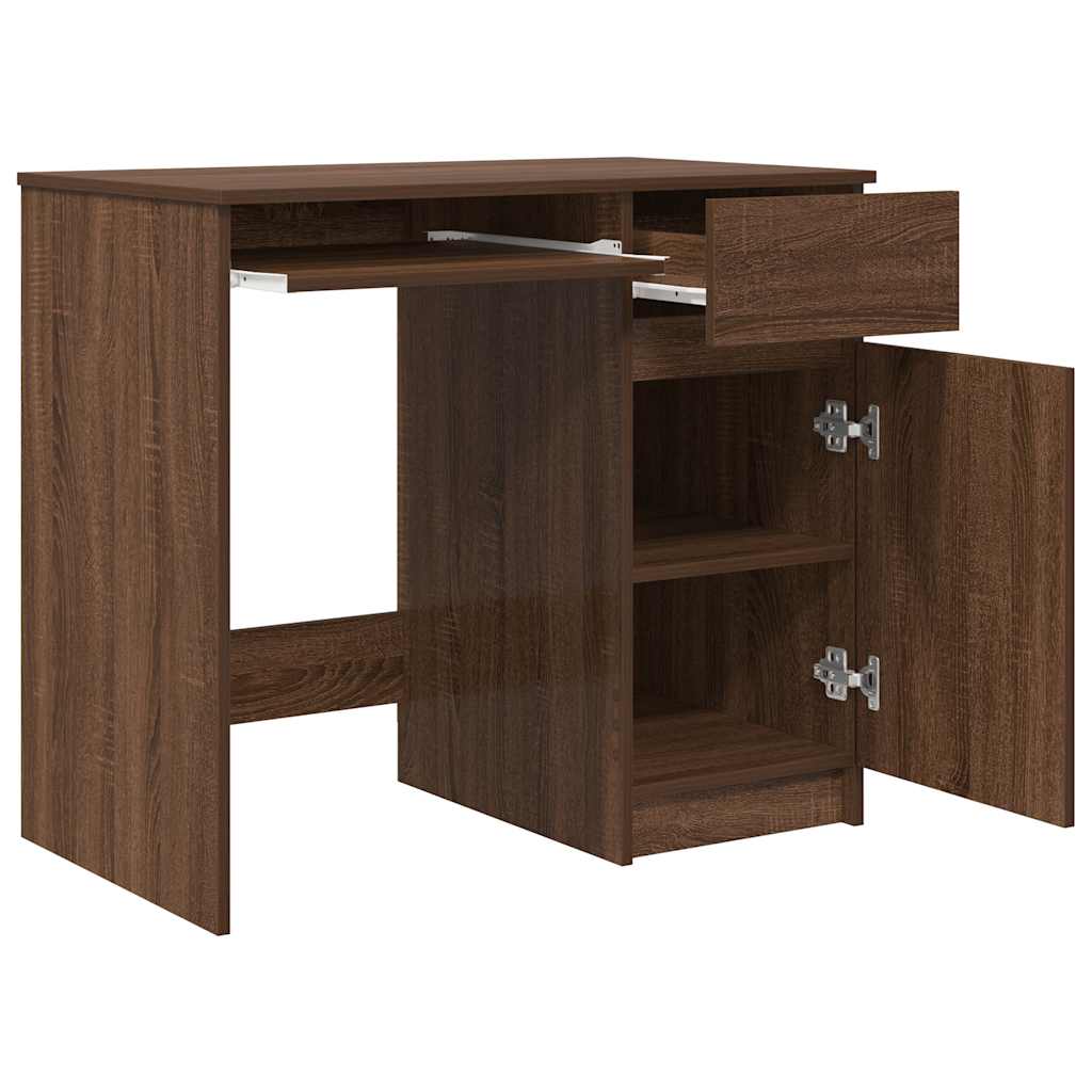 Bureau chêne marron 86x49x76 cm bois d'ingénierie - XIOS