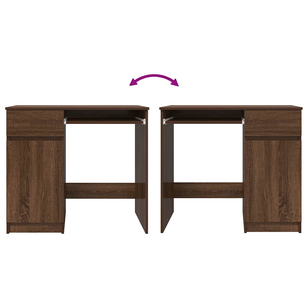 Bureau chêne marron 86x49x76 cm bois d'ingénierie - XIOS