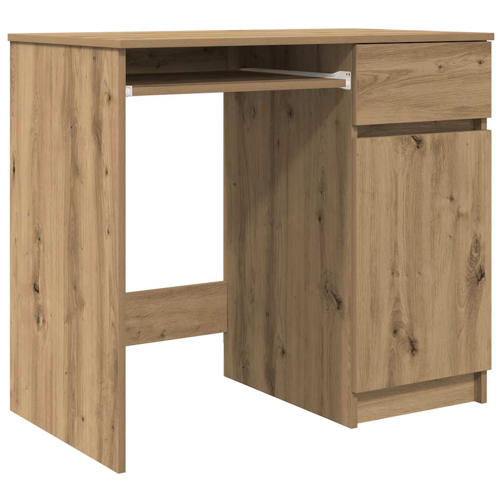 Bureau chêne artisanal 86x49x76 cm bois d'ingénierie - XIOS