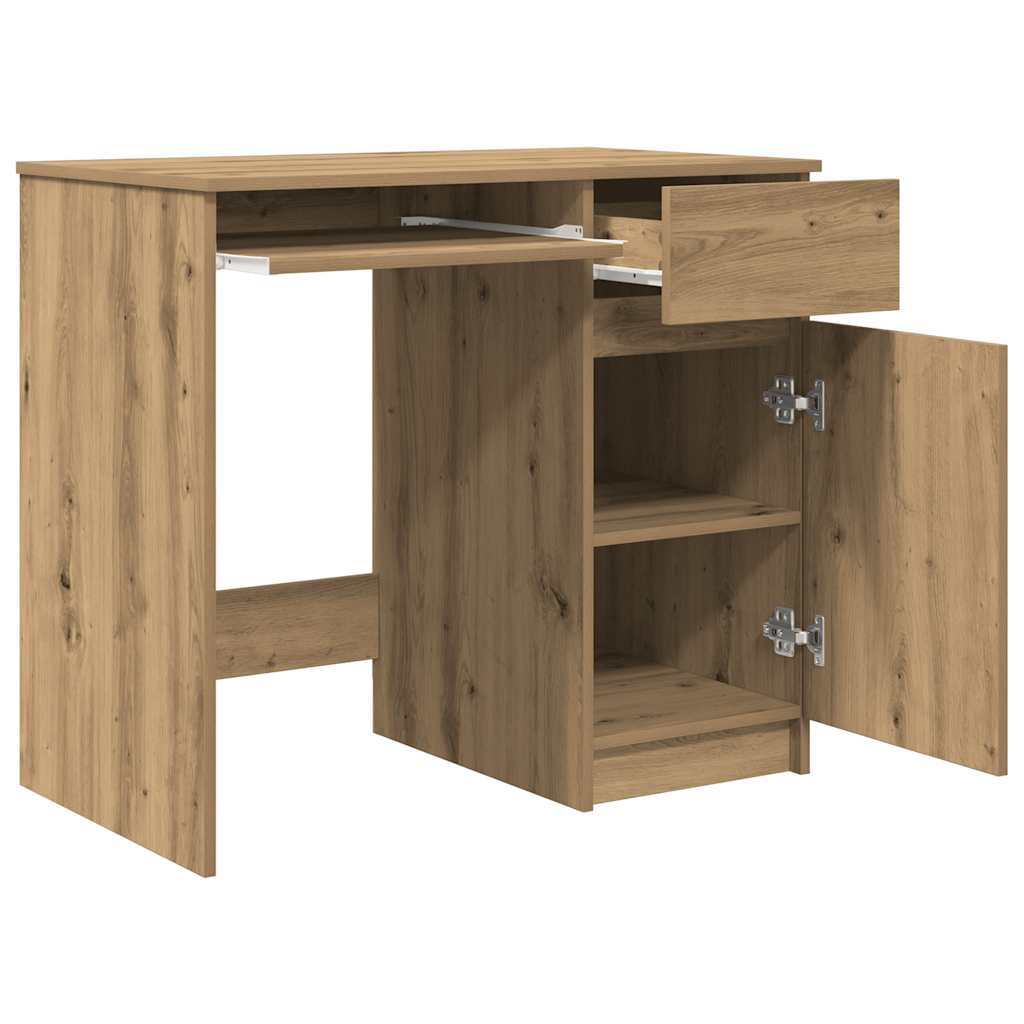 Bureau chêne artisanal 86x49x76 cm bois d'ingénierie - XIOS