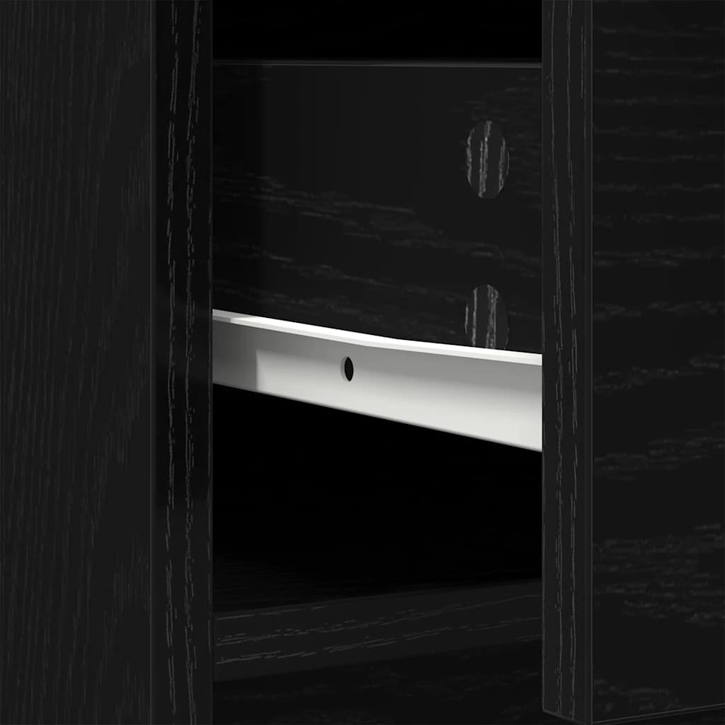 Buffet avec tiroirs et portes chêne noir 70,5x34x74,5 cm - XIOS