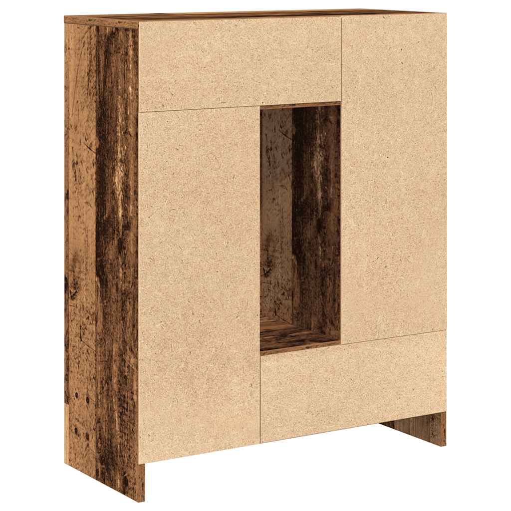 Buffet avec tiroirs et portes vieux bois 73x31x90 cm - XIOS