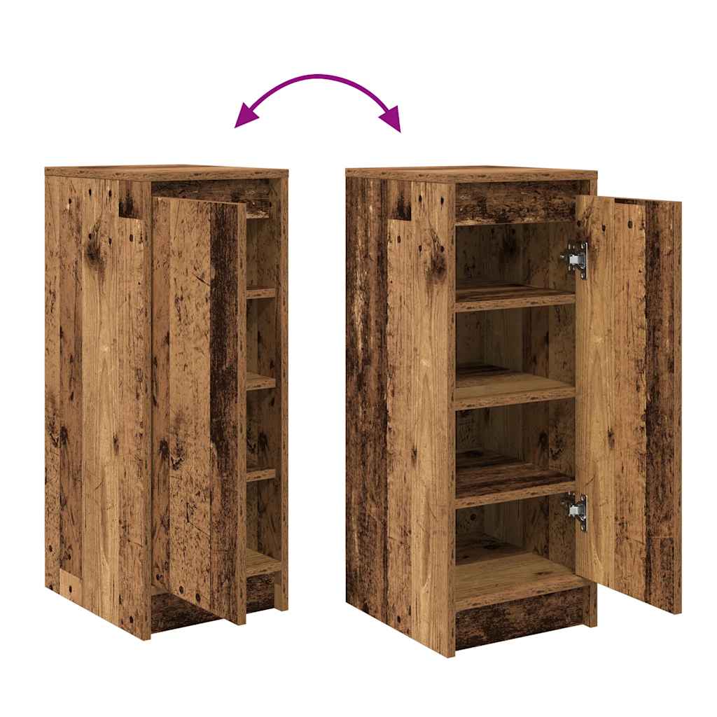 Armoire à chaussures vieux bois 29,5x34x76 cm bois ingénierie - XIOS