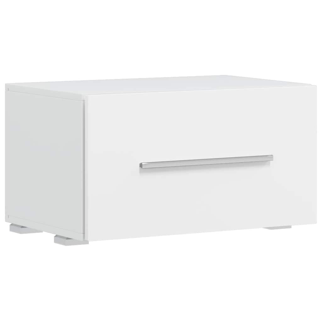 Meubles TV 5 pcs avec lumière LED blanc mat bois d'ingénierie - XIOS