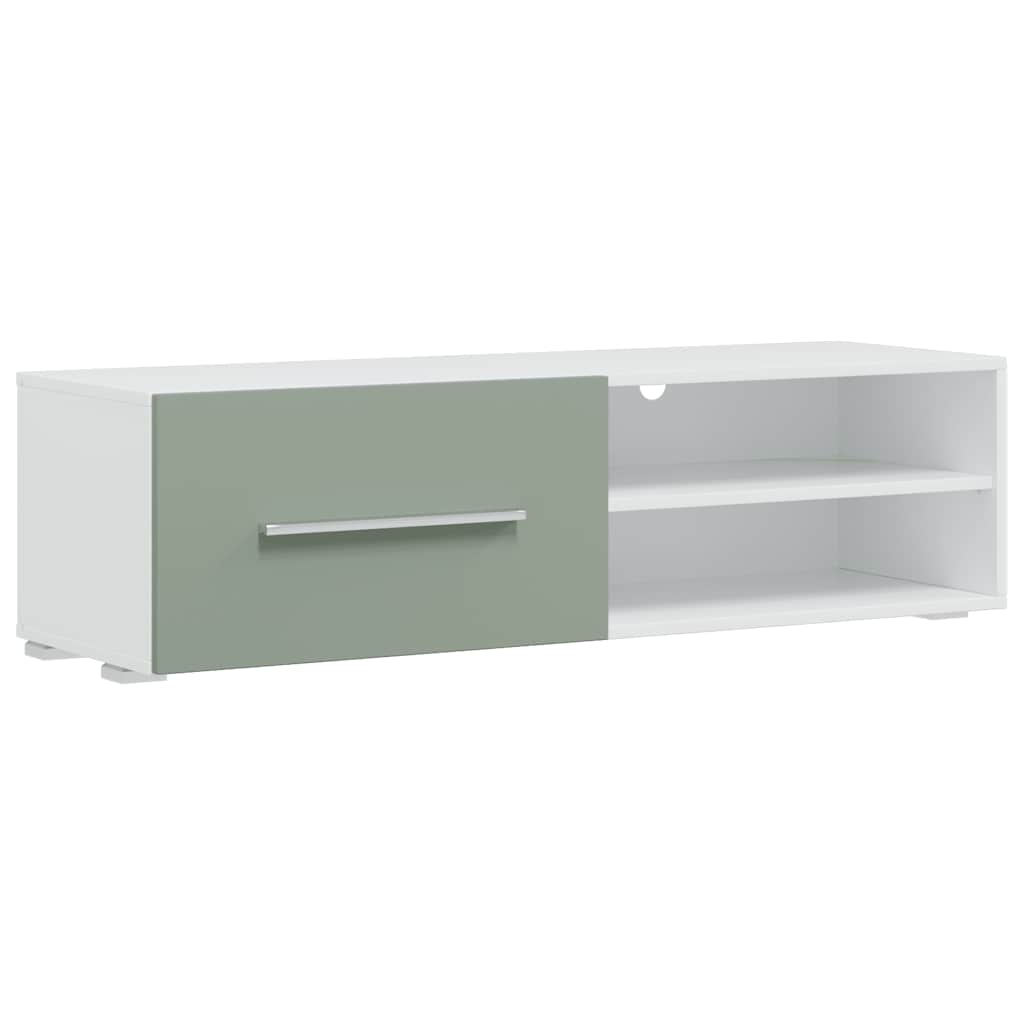 Meubles TV avec lumière LED 5 pcs vert olive bois d'ingénierie - XIOS
