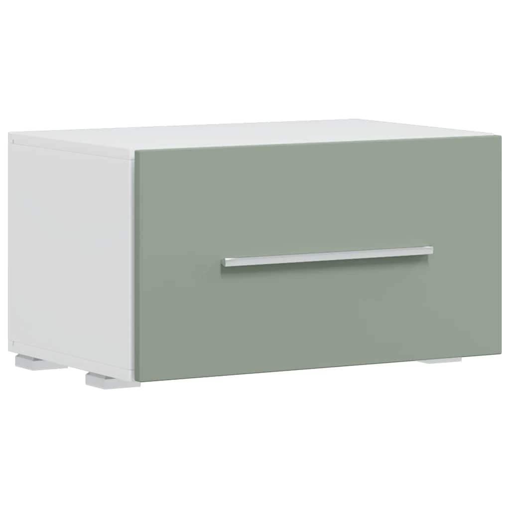 Meubles TV avec lumière LED 5 pcs vert olive bois d'ingénierie - XIOS