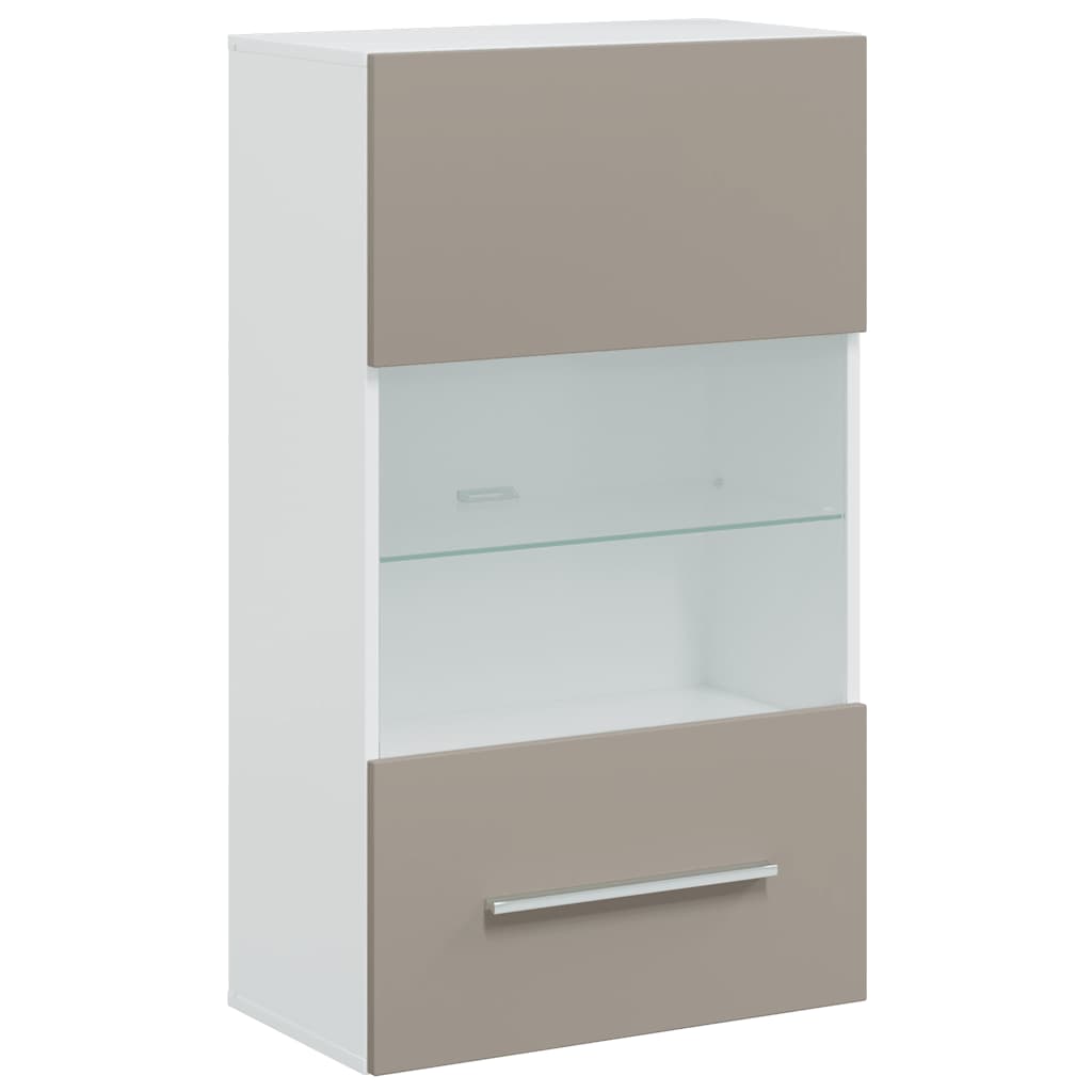 Meubles TV avec lumière LED 5 pcs gris pierre bois d'ingénierie - XIOS