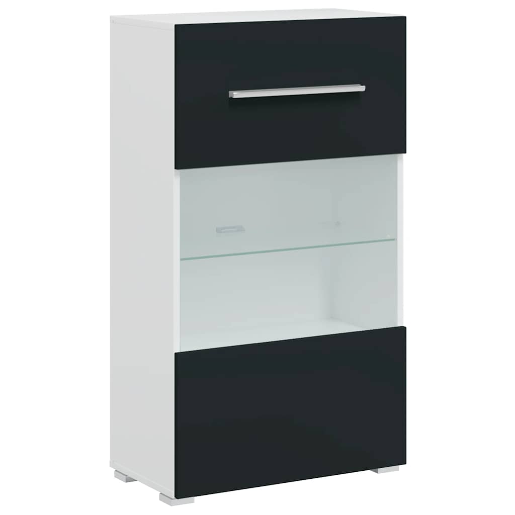 Meubles TV 5 pcs avec lumière LED indigo mat bois d'ingénierie - XIOS