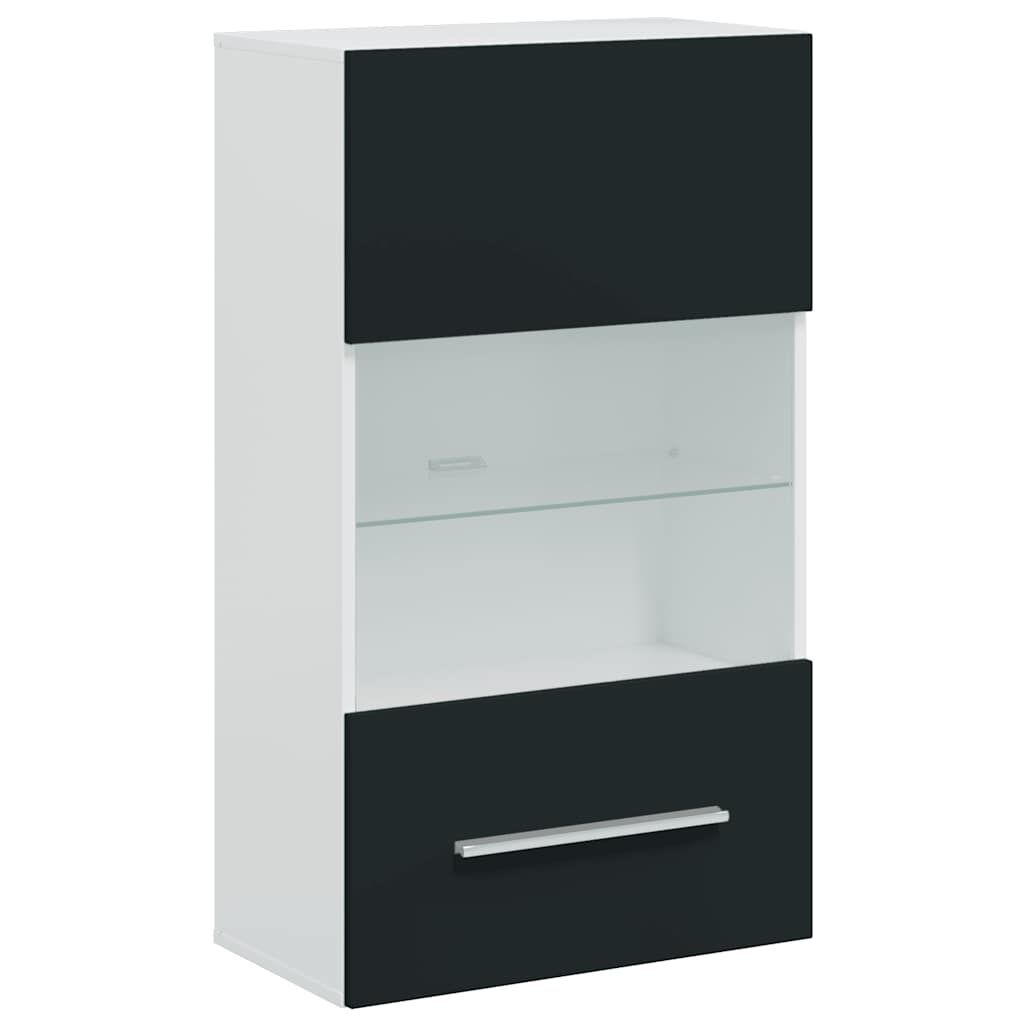 Meubles TV 5 pcs avec lumière LED indigo mat bois d'ingénierie - XIOS