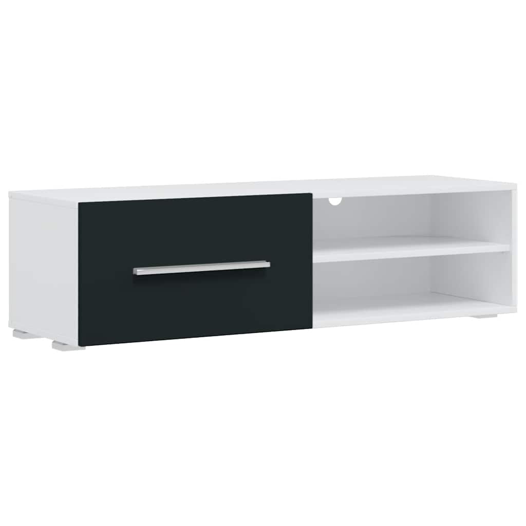 Meubles TV 5 pcs avec lumière LED indigo mat bois d'ingénierie - XIOS