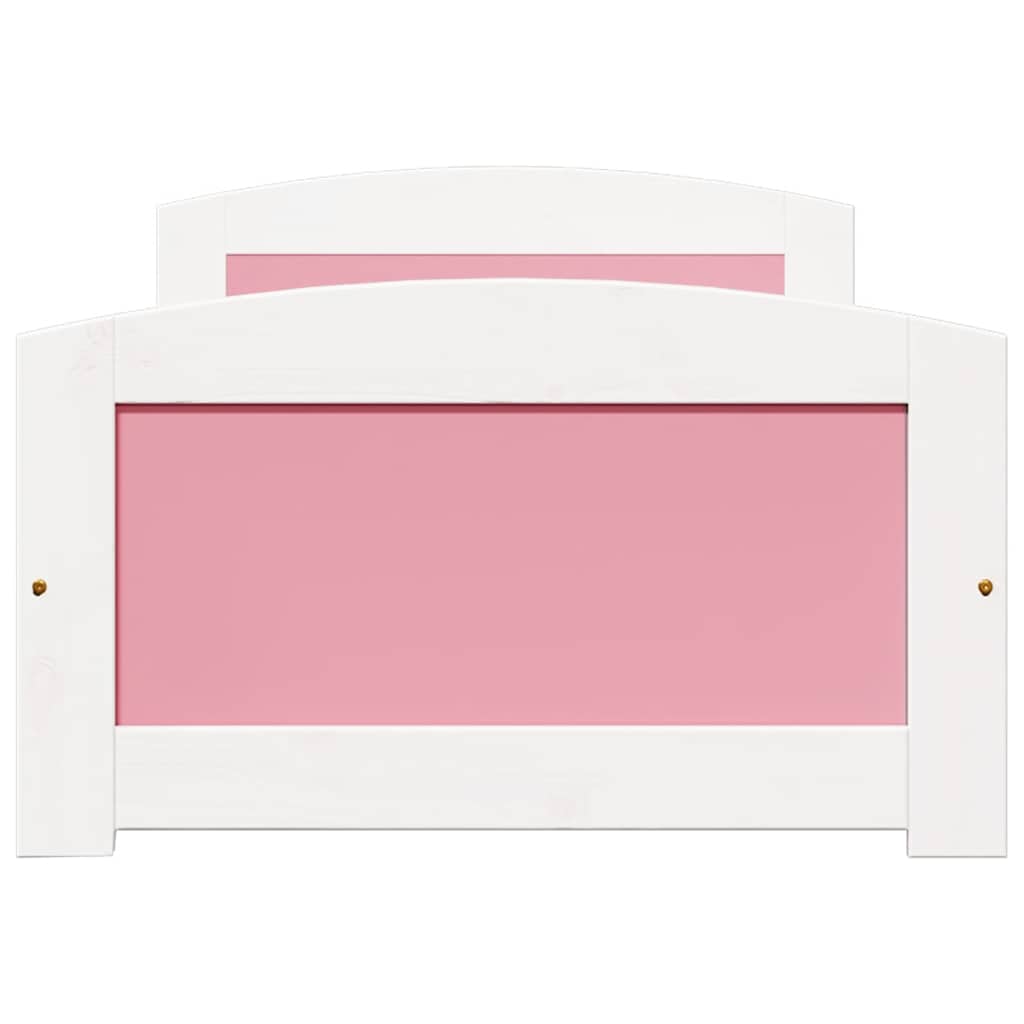 Lit de jour et 2 tiroirs sans matelas IRUN blanc rose 90x200 cm - XIOS