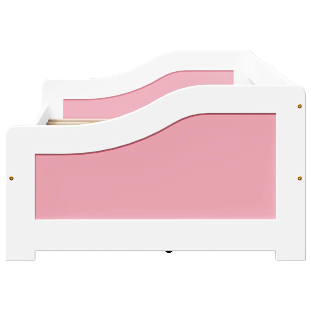 Lit de jour et 2 tiroirs sans matelas IRUN blanc rose 90x200 cm - XIOS