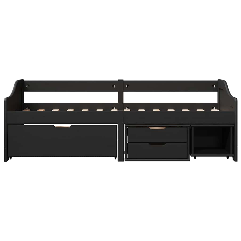 Lit de jour avec 3 tiroirs sans matelas IRUN noir 90x200 cm - XIOS