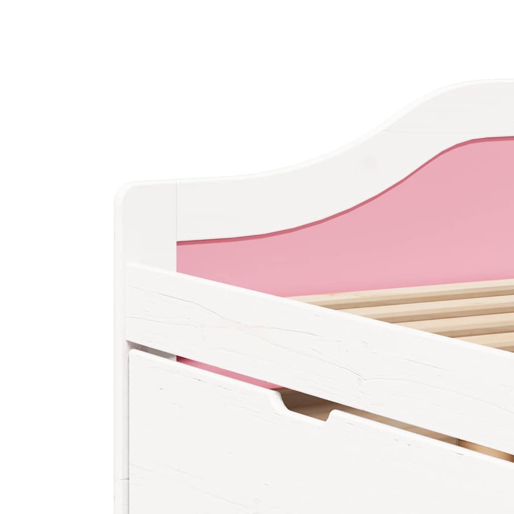 Lit de jour et 3 tiroirs sans matelas IRUN blanc rose 90x200 cm - XIOS