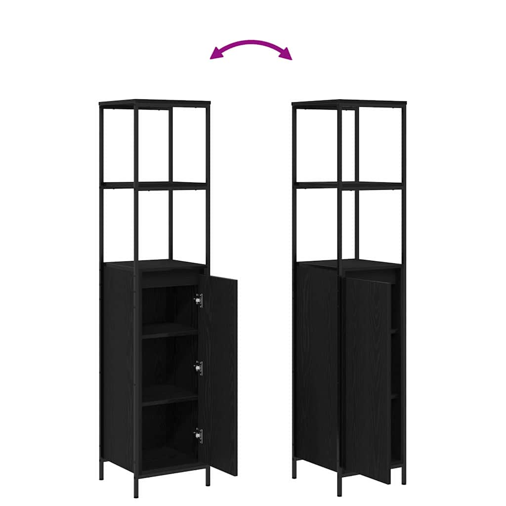 Ensemble de mobilier de salle de bain 3 pc Chêne noir - XIOS
