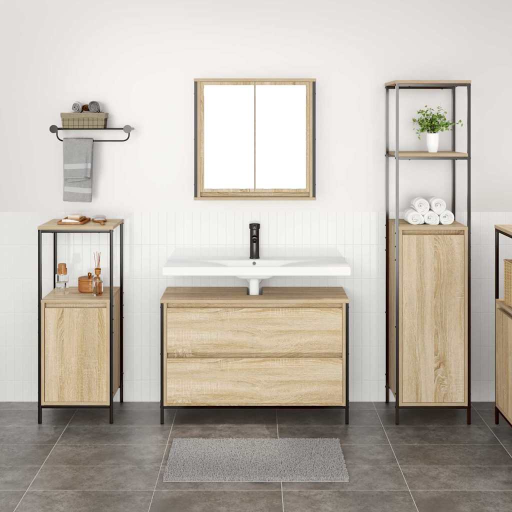 Ensemble de mobilier de salle de bain 3 pc Chêne Sonoma - XIOS