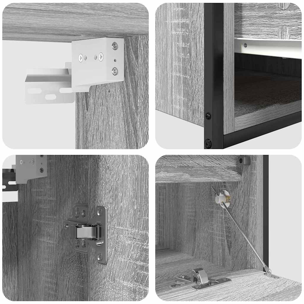 Ensemble de mobilier de salle de bain 5 pc Gris