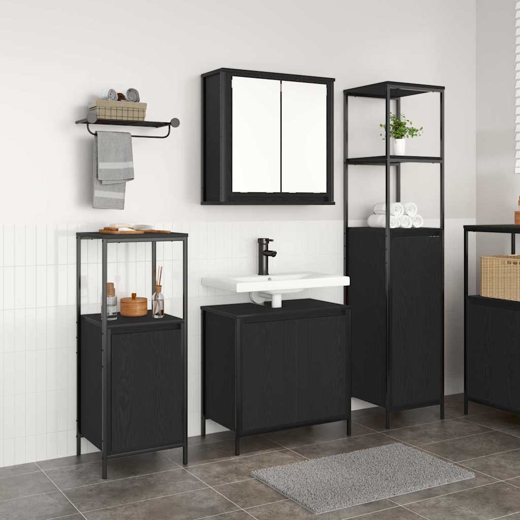 Ensemble de mobilier de salle de bain 3 pc Chêne noir - XIOS