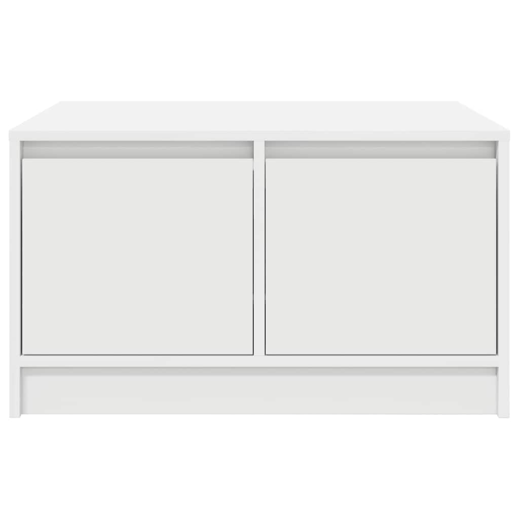Table basse avec tiroirs blanc 70,5x70x40 cm - XIOS