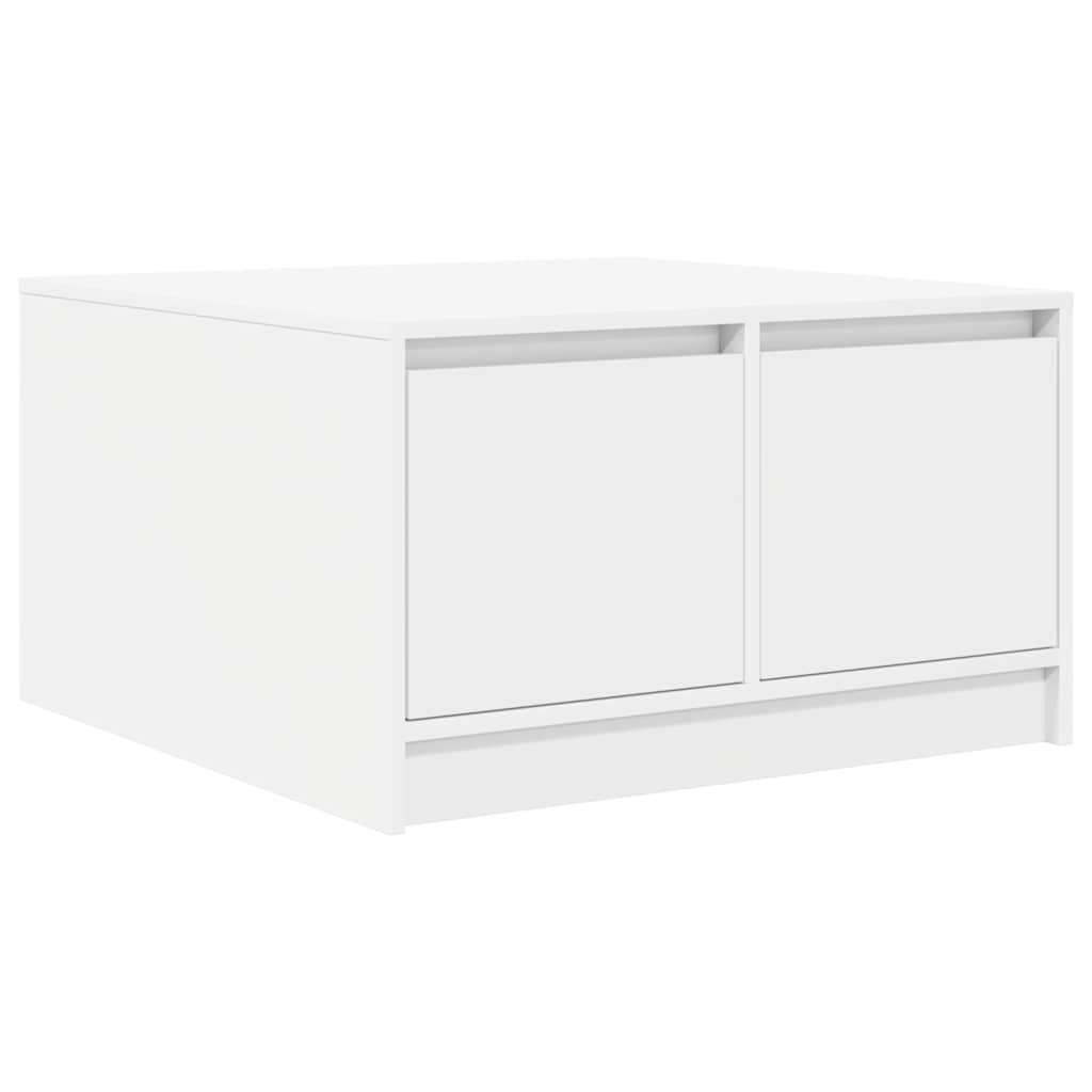 Table basse avec tiroirs blanc 70,5x70x40 cm - XIOS