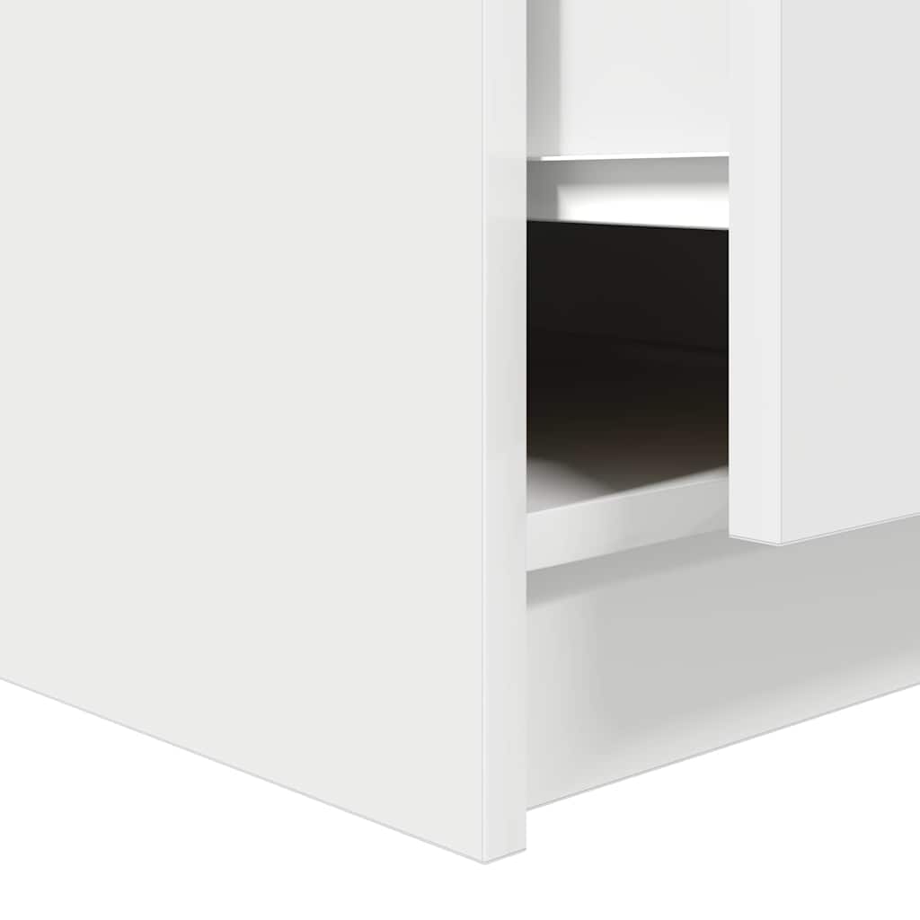 Table basse avec tiroirs blanc 70,5x70x40 cm - XIOS