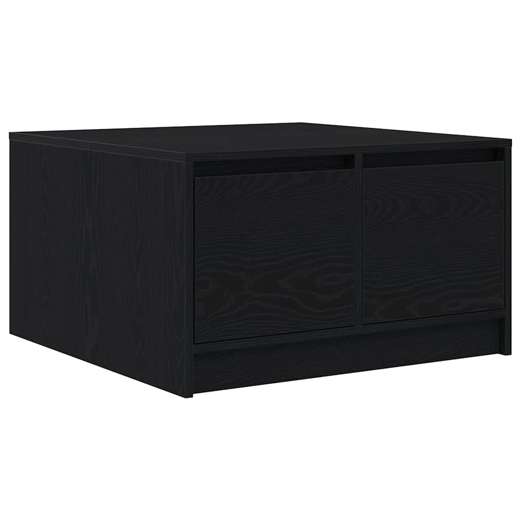 Table basse avec tiroirs chêne noir 70,5x70x40 cm - XIOS