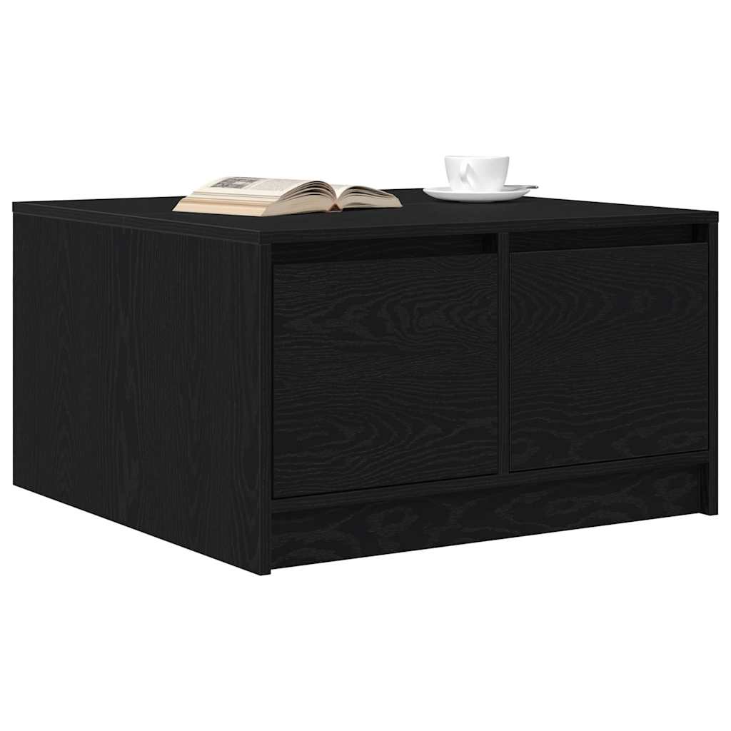 Table basse avec tiroirs chêne noir 70,5x70x40 cm - XIOS