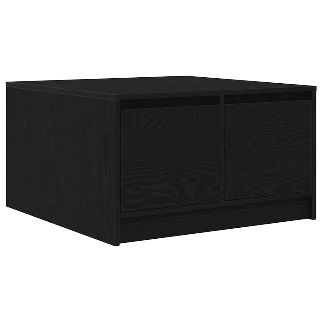 Table basse avec tiroirs chêne noir 70,5x70x40 cm - XIOS