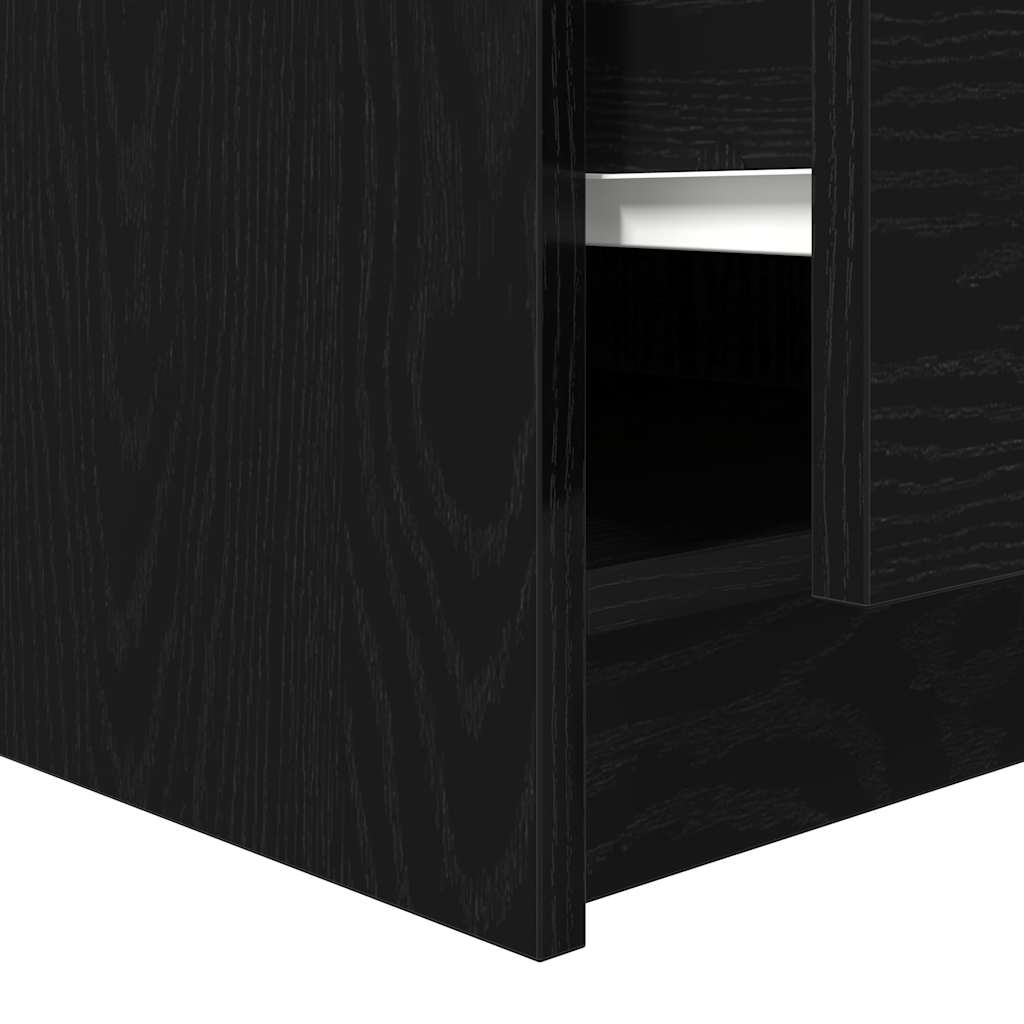 Table basse avec tiroirs chêne noir 70,5x70x40 cm - XIOS