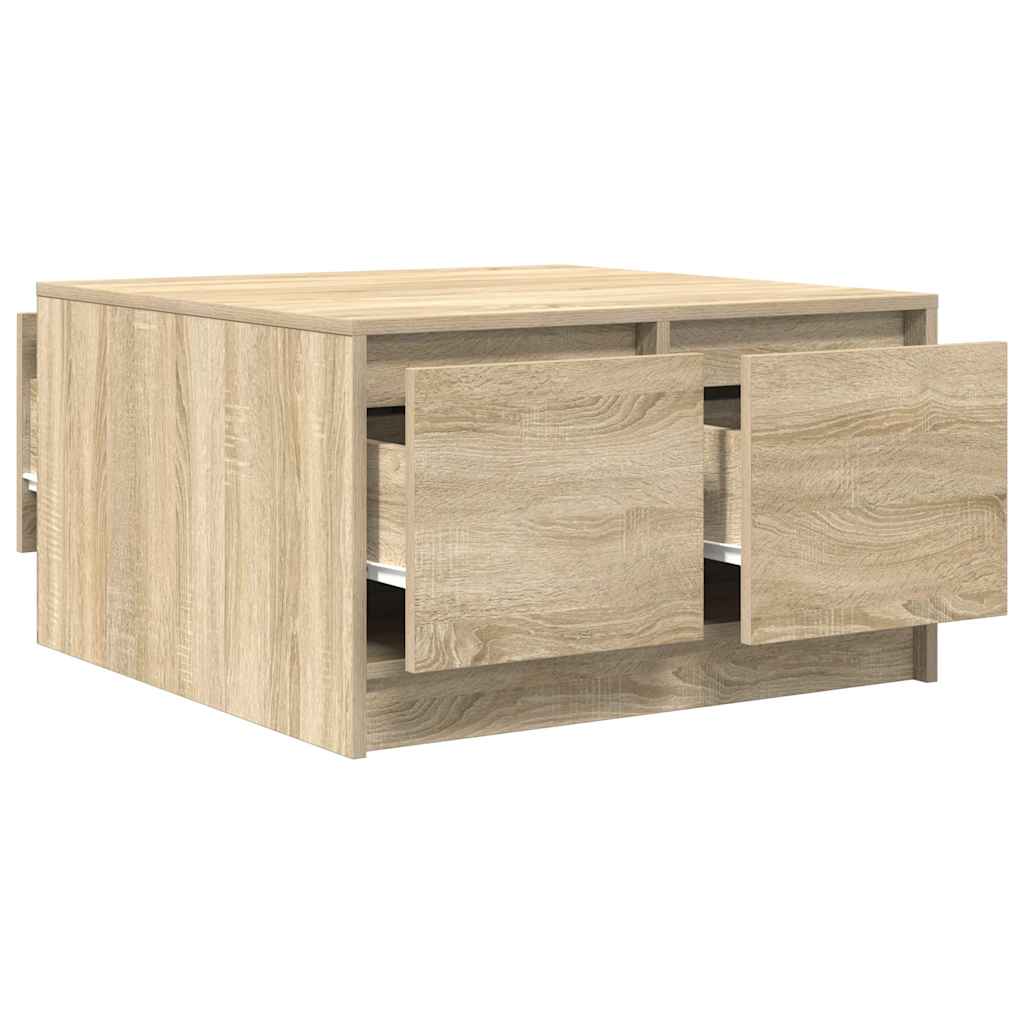 Table basse avec tiroirs chêne sonoma 70,5x70x40 cm - XIOS