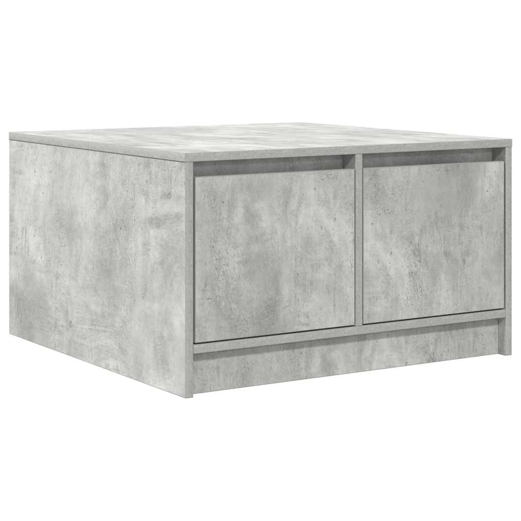 Table basse avec tiroirs gris béton 70,5x70x40 cm - XIOS